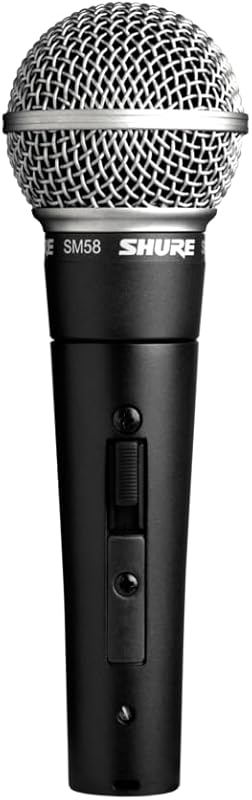 Shure SM58 Pro XLR Dynamic Mic with On/Off Switch for Vocals, Podcasti