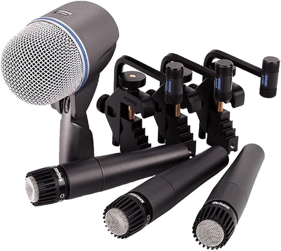 Shure DMK57-52 Drum Microphone Kit with Mics and Mounts for Performing