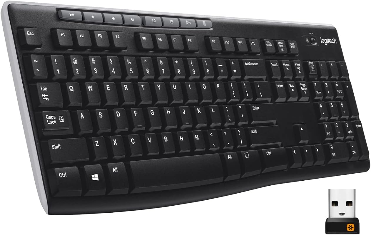 Logitech K270 Wireless Keyboard: 2.4GHz Connection, Full-Size Layout w