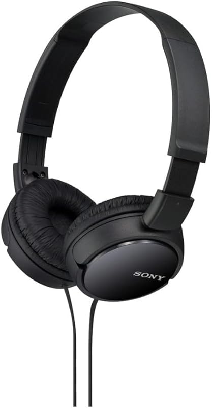 Sony ZX Series MDR-ZX110 Wired On-Ear Black Headphones: Portable Stere