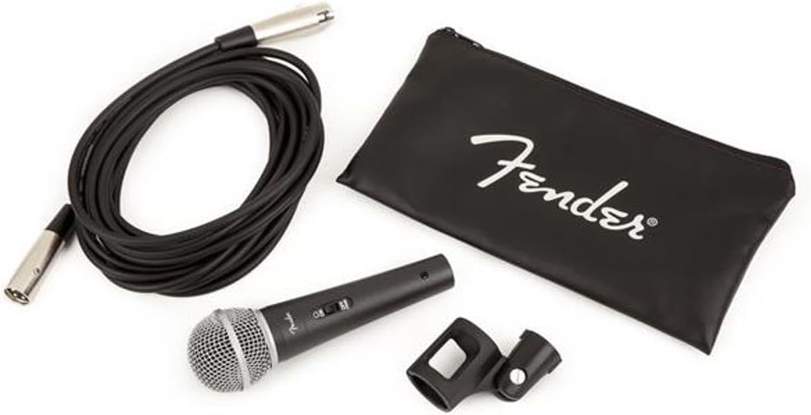 Fender P-52S Professional Microphone Kit in Black, Ideal for Studio Re