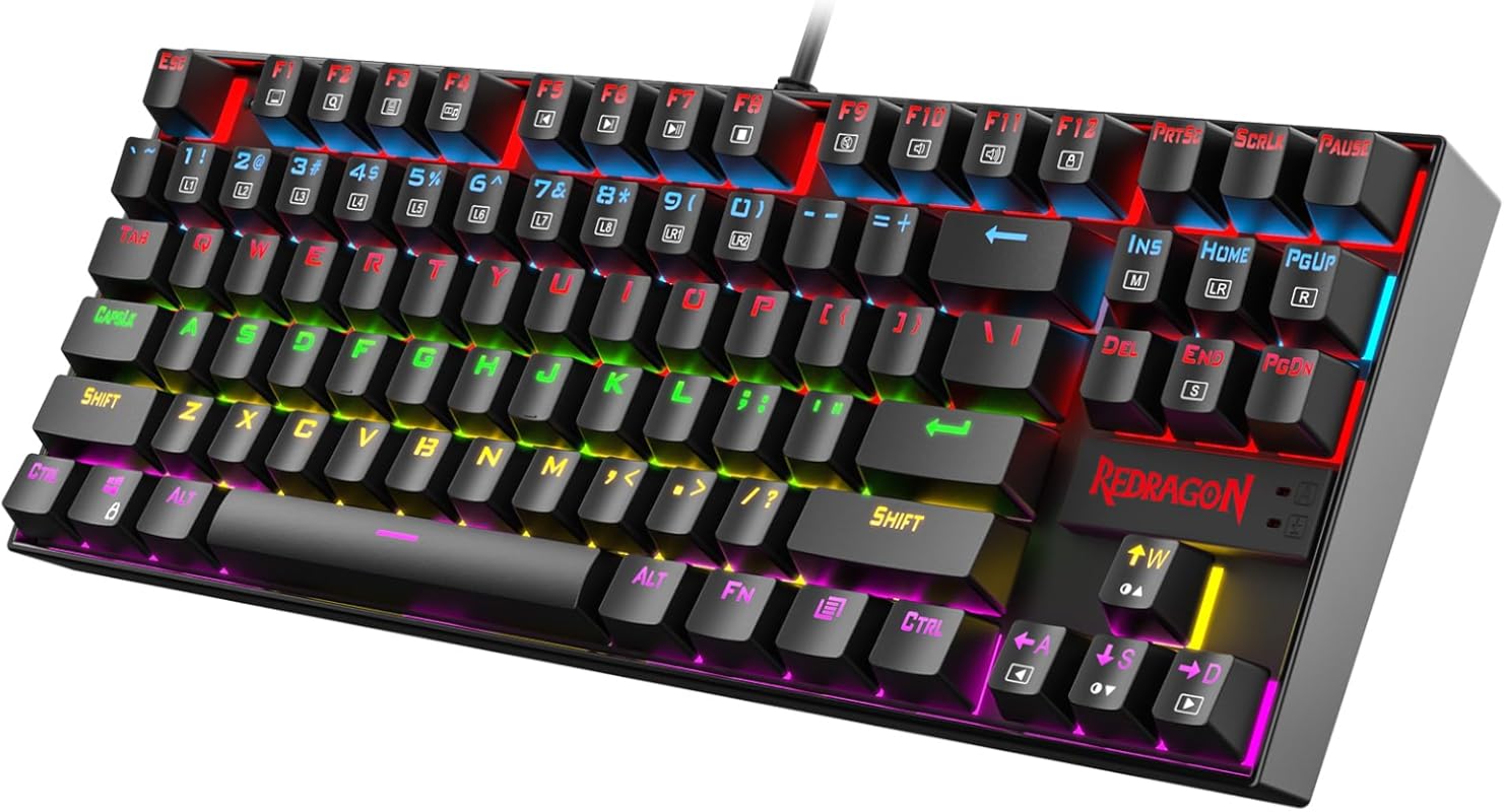Redragon K552 Compact 87-Key Mechanical Gaming Keyboard with LED Backl