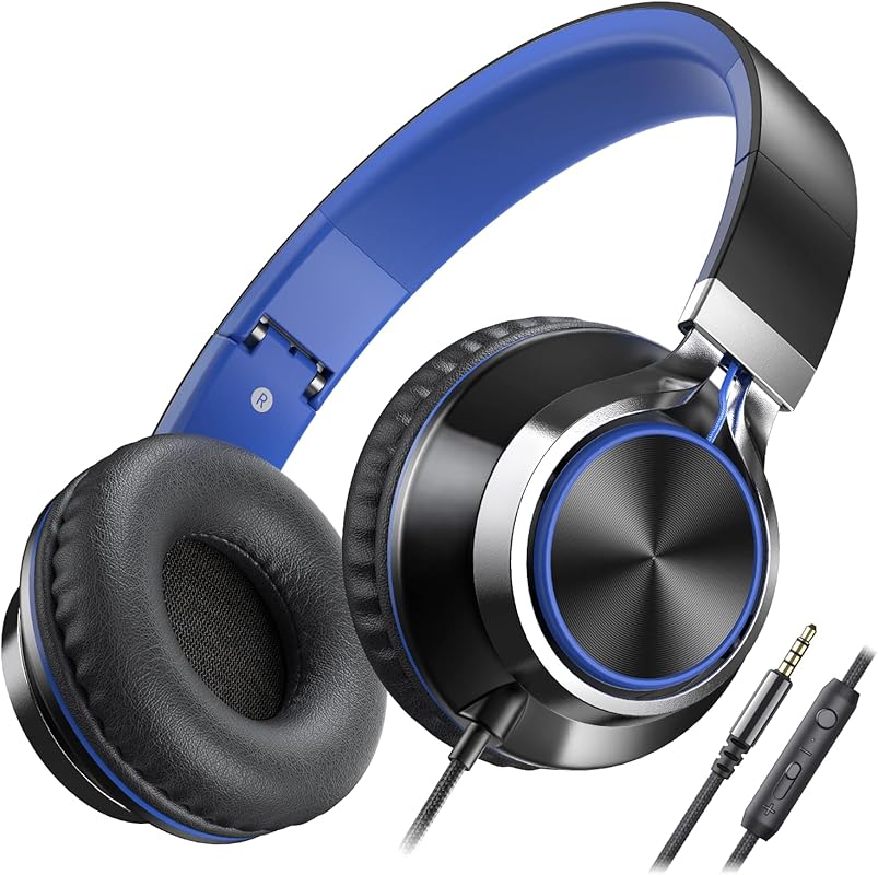AILIHEN C8 Wired On-Ear Kids Headphones: Mic, Volume Control, Foldable