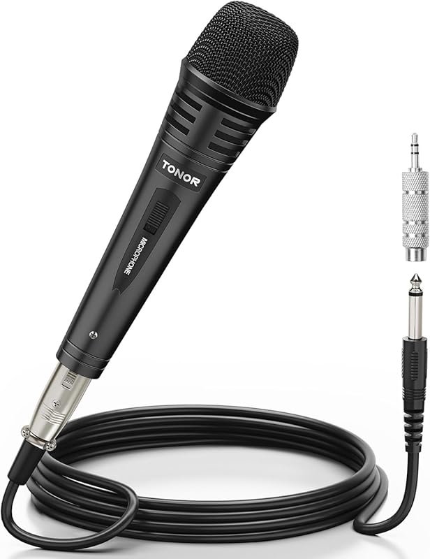 TONOR K1 Dynamic Vocal Mic for Karaoke, Speech, and Outdoor Use with 5