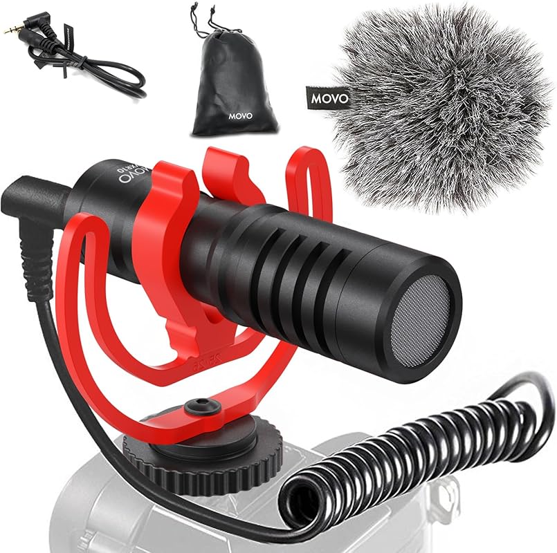 Movo VXR10 Universal Shotgun Microphone Compatible with DSLR Cameras,