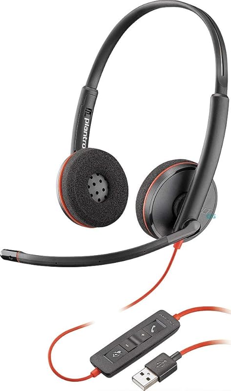 Plantronics Blackwire 3220 Wired Dual-Ear Stereo Headset with Boom Mic