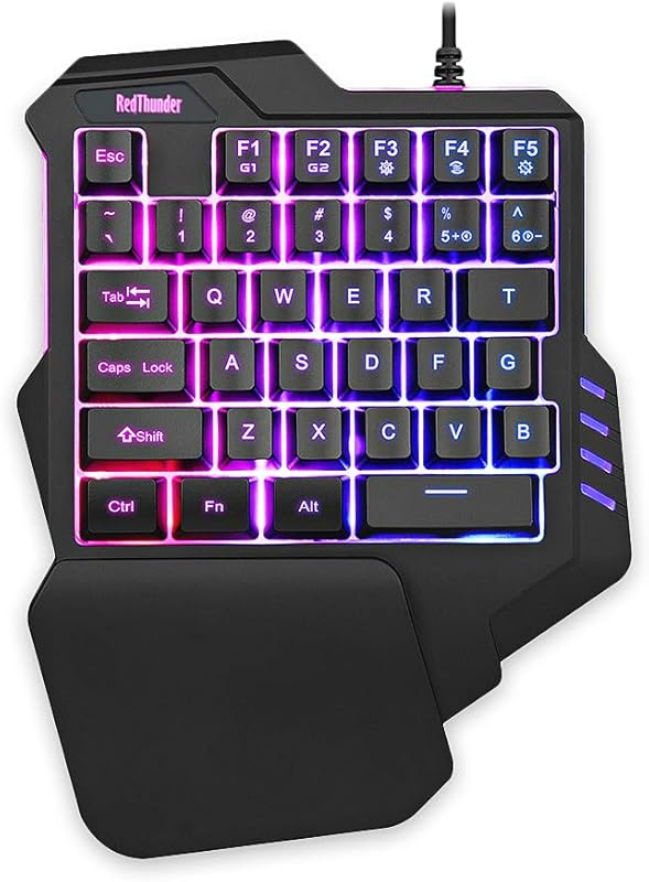 RedThunder One-Handed Gaming Keypad with 35 RGB Backlit Keys, Portable