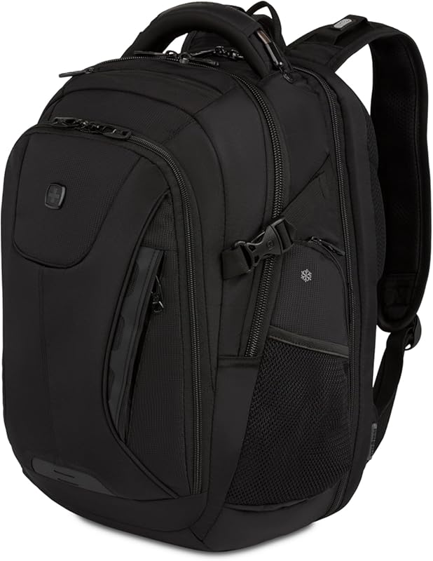SwissGear Travel Tech Elite Black Laptop Backpack: TSA-Friendly ScanSm