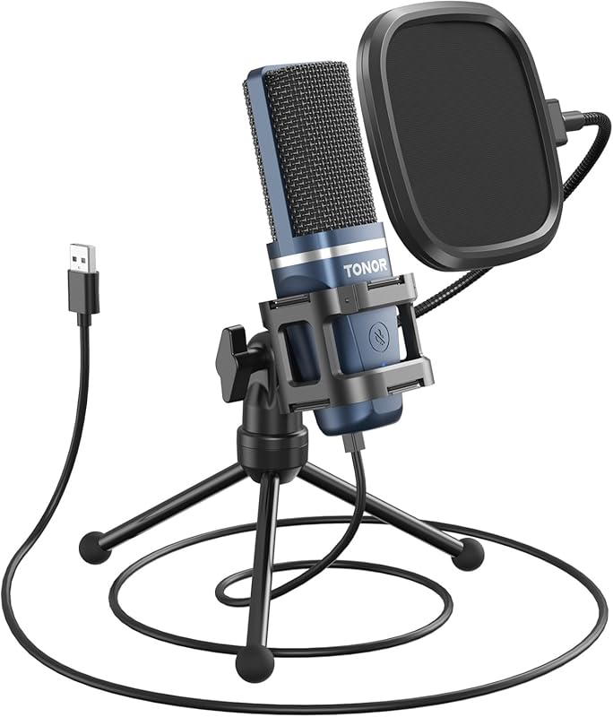TONOR TC-777 Podcast Microphone USB Computer Cardioid Condenser PC Mic