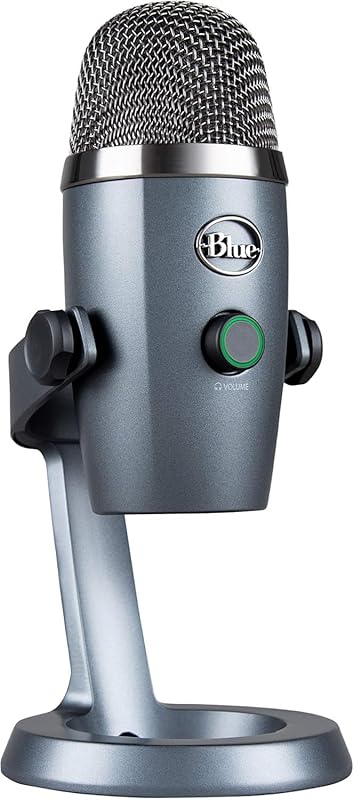 Blue Yeti Nano Premium USB Microphone - Shadow Grey, Renewed, Compact 