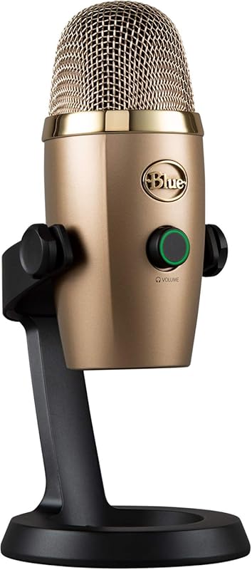 Blue Yeti Nano Premium USB Microphone - Cubano Gold, Renewed, Compact 