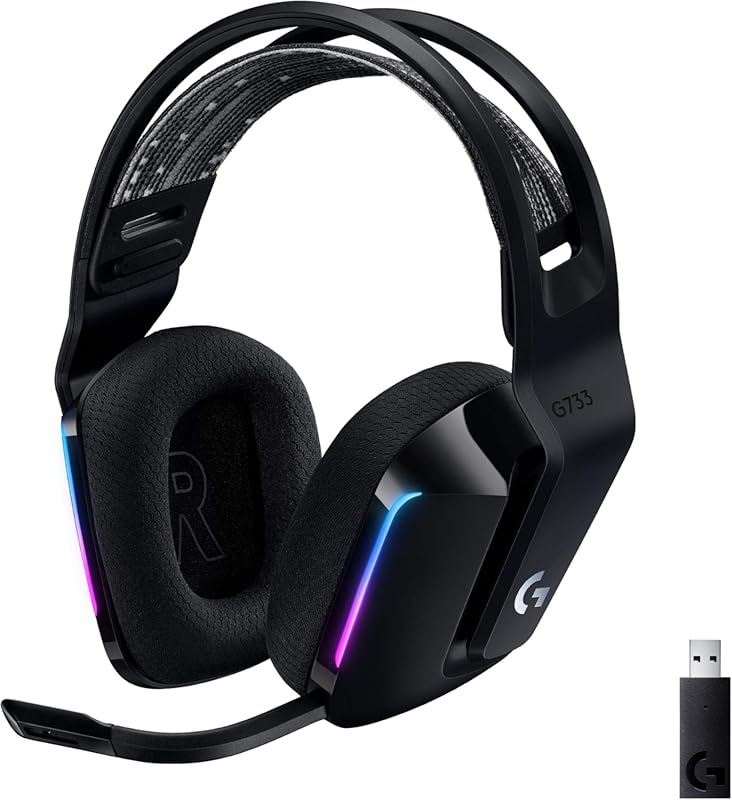 Logitech G733 Lightspeed Gaming Headset: suspension headband, Blue VO!