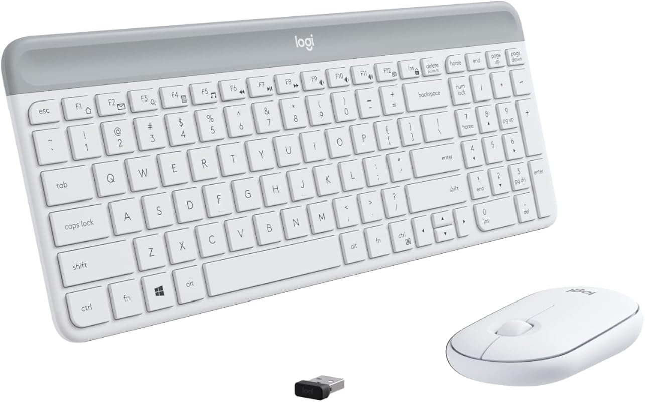 Logitech MK470 Slim Wireless Combo for Windows: Compact Keyboard Mouse