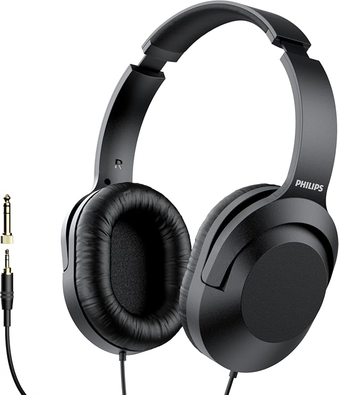 Philips Over Ear Wired Stereo Headphones for Podcasts, Studio Monitori