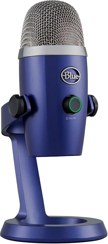 Blue Yeti Nano Premium USB Microphone - Vivid Blue, Renewed, Portable 