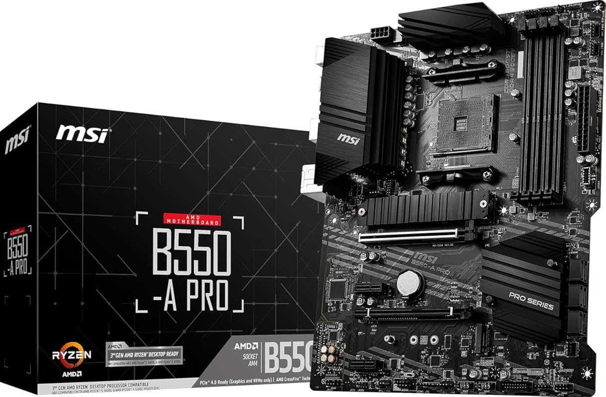 MSI B550-A PRO ATX Motherboard: Supports AMD Ryzen 5000, DDR4, PCIe 4.