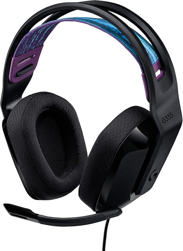 Logitech G335 Wired Gaming Headset: Flip to Mute Mic, 3.5mm Jack, Memo