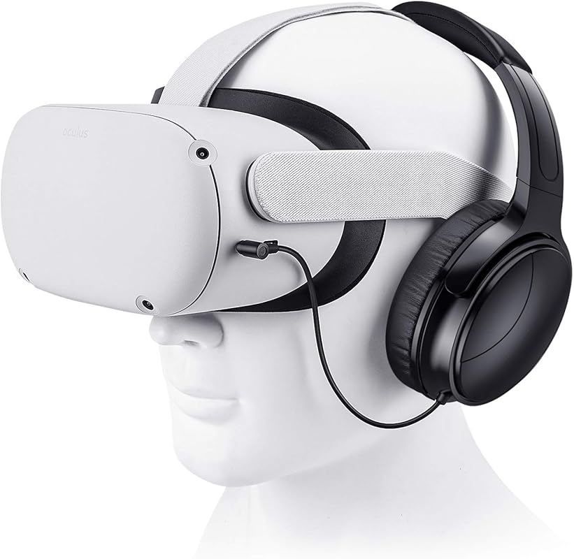 SARLAR VR Gaming Headphones for Quest 2/3: Custom Cable, Gaming Audio,