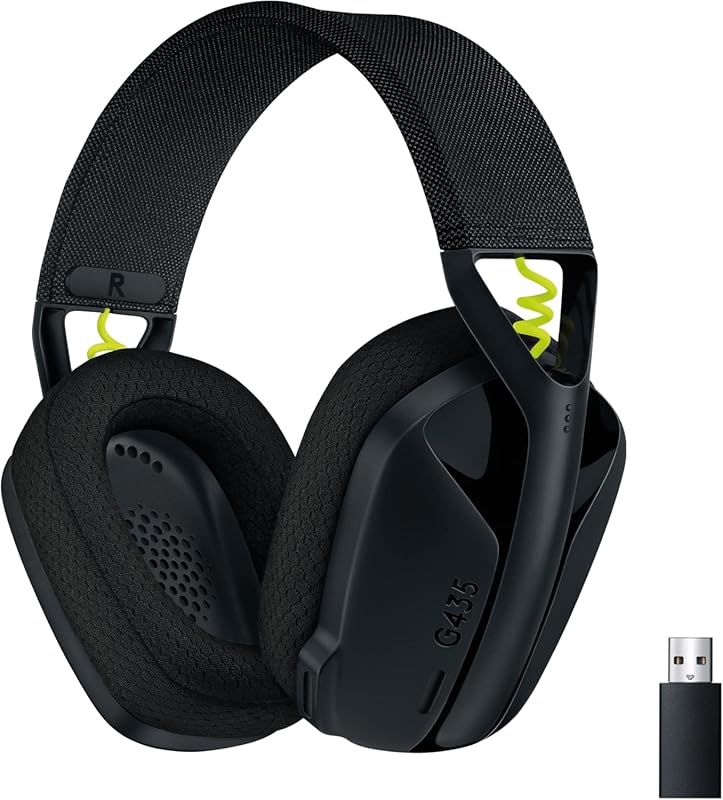 Logitech G435 Lightweight Gaming Headset with Lightspeed & Bluetooth, 