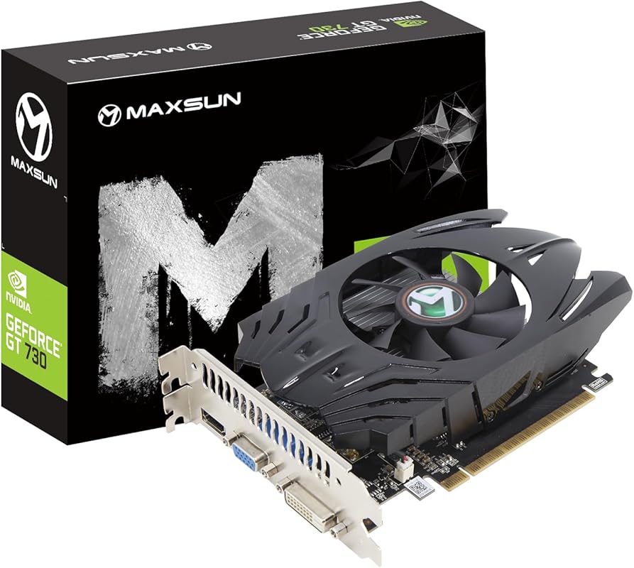 maxsun GeForce GT 730 4GB GDDR3 ITX Low Profile Graphics Card with DVI