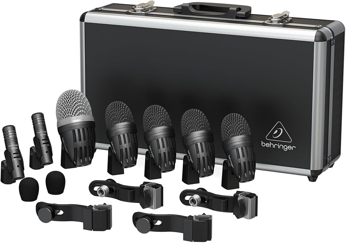 Behringer BC1500 Premium 7-Piece Drum Microphone Set for Studio Record