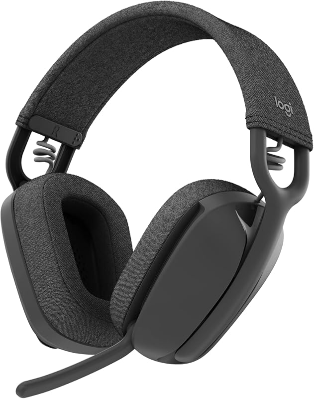 Logitech Zone Vibe 100 Over-Ear Headset: Noise Canceling Mic, Multipoi