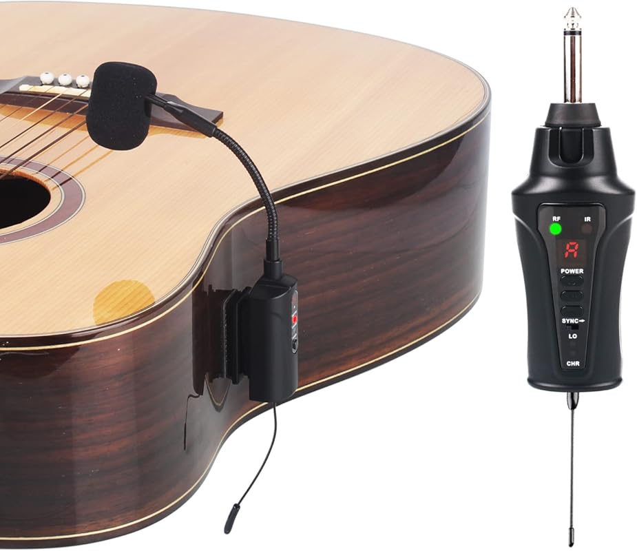 at-5 UHF Wireless Guitar Microphone System with Condenser Pickup and T