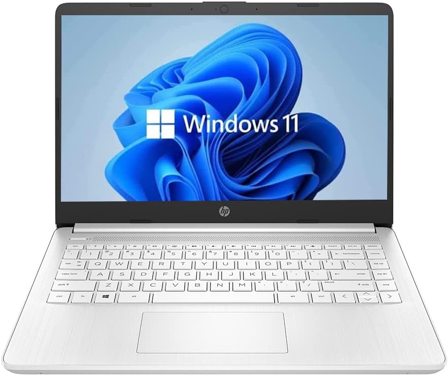 HP 14 HD Laptop: Intel Celeron Dual-Core 2.60GHz, 4GB RAM, 64GB SSD, W