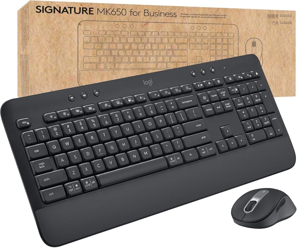 Logitech MK650 Wireless Business Combo with Logi Bolt, Bluetooth, Smar