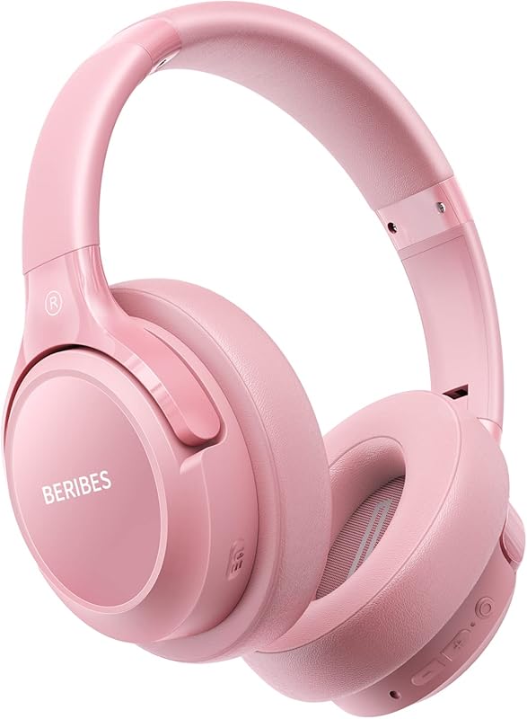 BERIBES Over-Ear Bluetooth Headphones: 65H Playtime, 6 EQ, HiFi Stereo