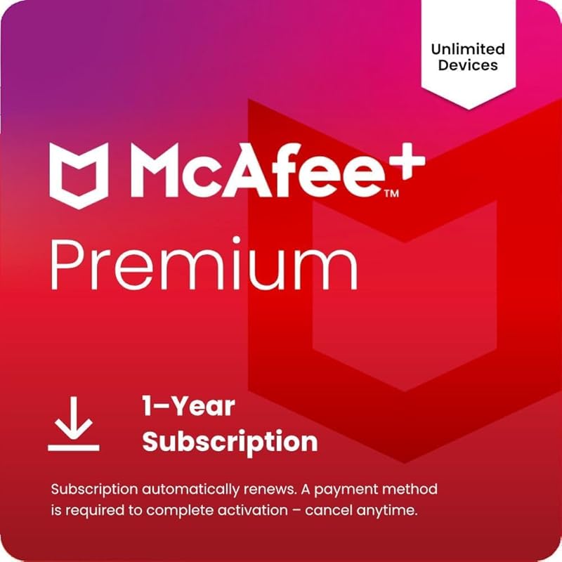 McAfee+ Premium Individual 2026 for unlimited devices: AI scam detecti