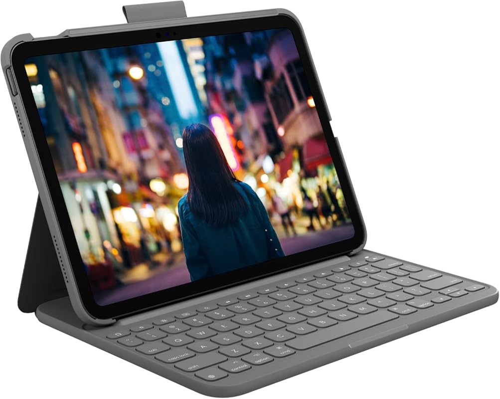 Logitech Slim Folio Keyboard Case for iPad 10th Gen & A16 - Integrated