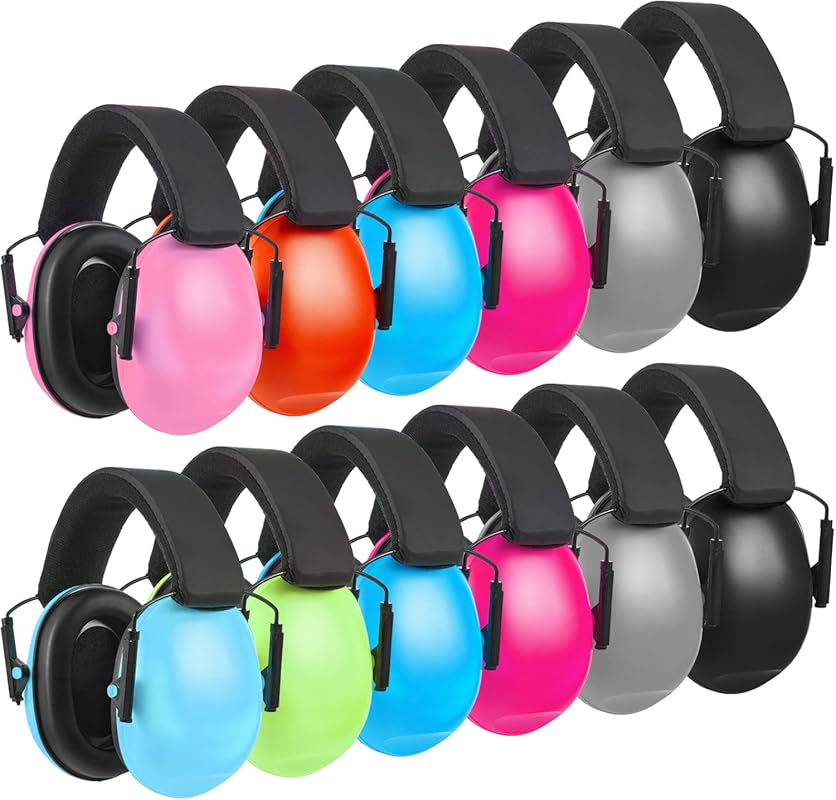 Amylove 12-piece kids ear protection headphones bulk, 27dB noise reduc