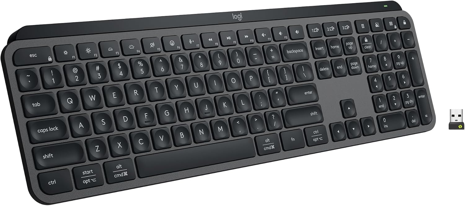 Logitech MX Keys S Wireless Keyboard: Low-Profile Design, Quiet Precis