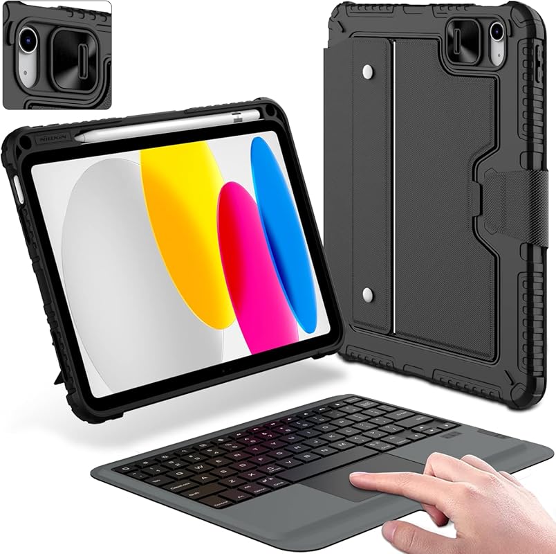 Nillkin iPad Keyboard Case for 11th/10th Gen: Detachable Multi-Touch T