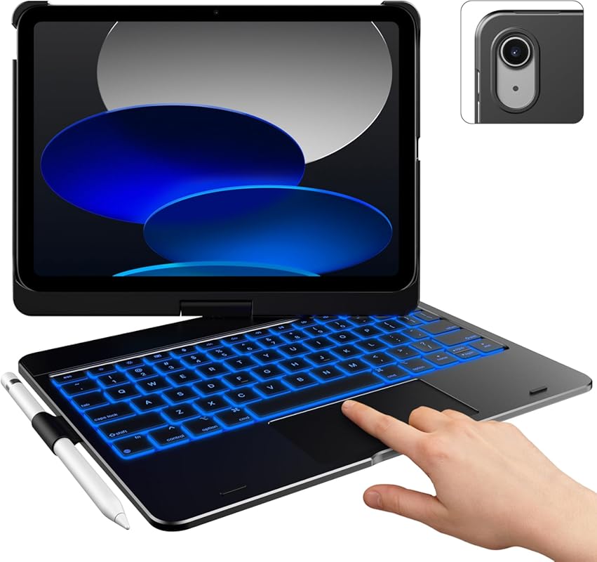 typecase iPad Keyboard Case for 11th/10th Gen: 360° Rotatable Stand, 1