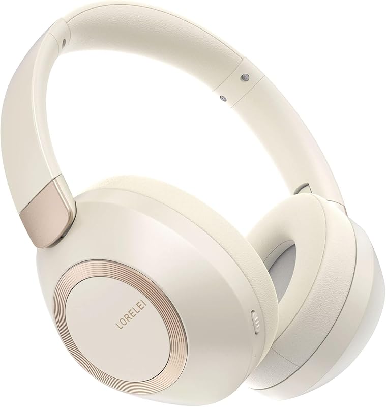 LORELEI B-C6 Bluetooth Over-Ear Headphones: 50H Playtime, Foldable Lig