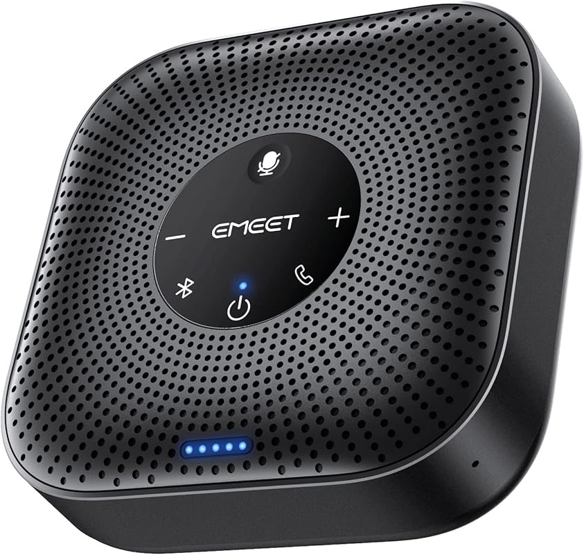 EMEET M0 Plus Conference Speakerphone: 4-Mic 360° Pickup, Noise Reduct