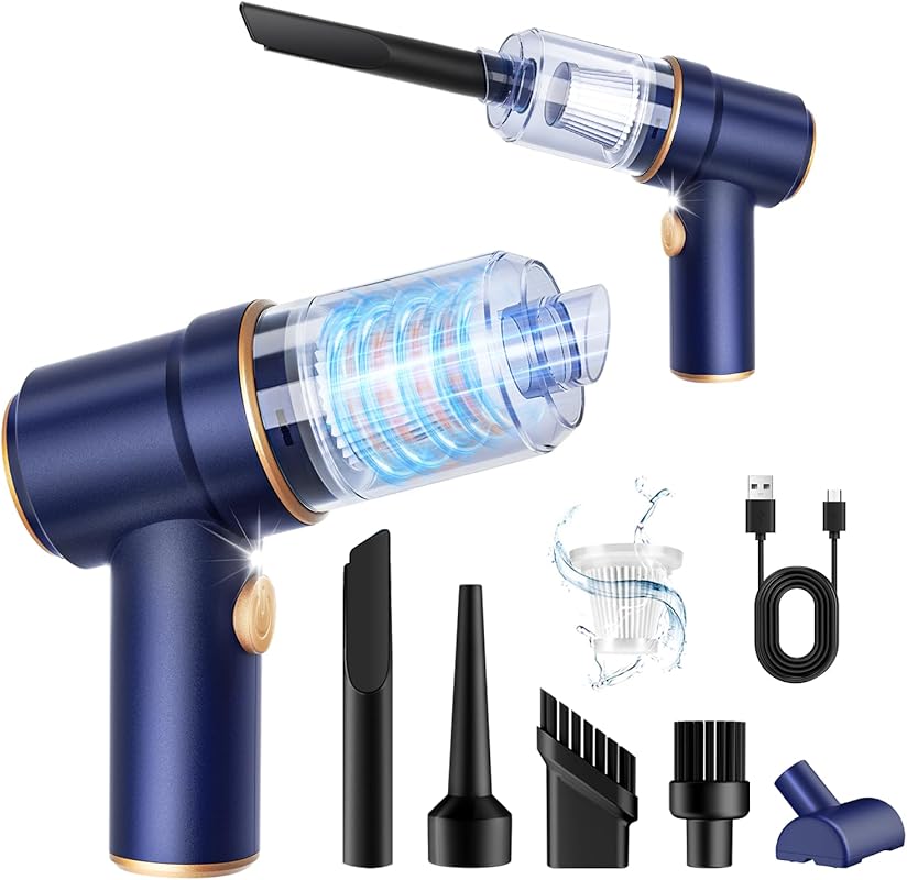 KMM 9000Pa Handheld Car Vacuum and Air Duster, 120W Power, LED Light f