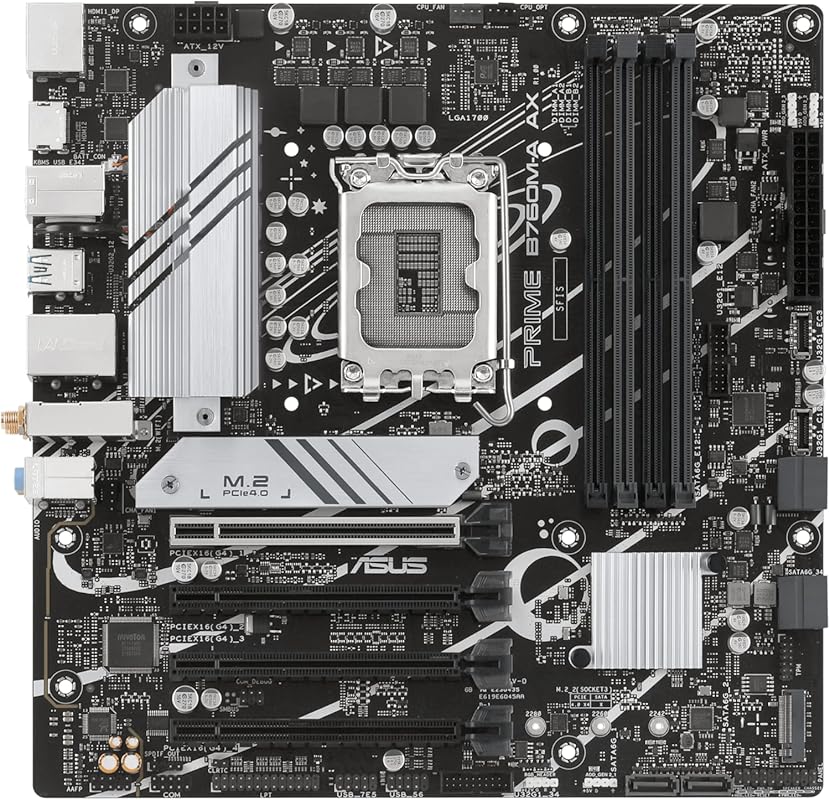 ASUS Prime B760M-A AX Motherboard Intel 12th-13th Gen DDR5 PCIe 4.0 2x