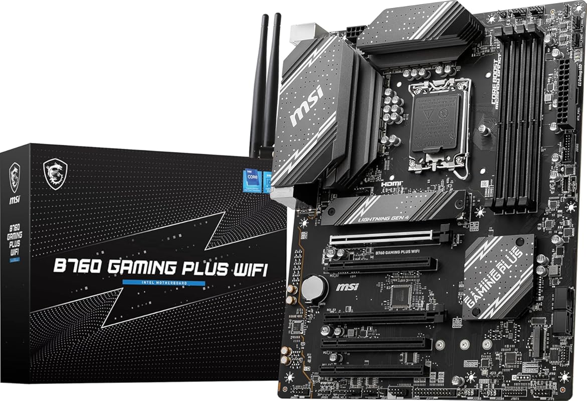 MSI B760 Gaming Plus WiFi ATX Motherboard LGA1700 DDR5 PCIe 4.0 2.5G L