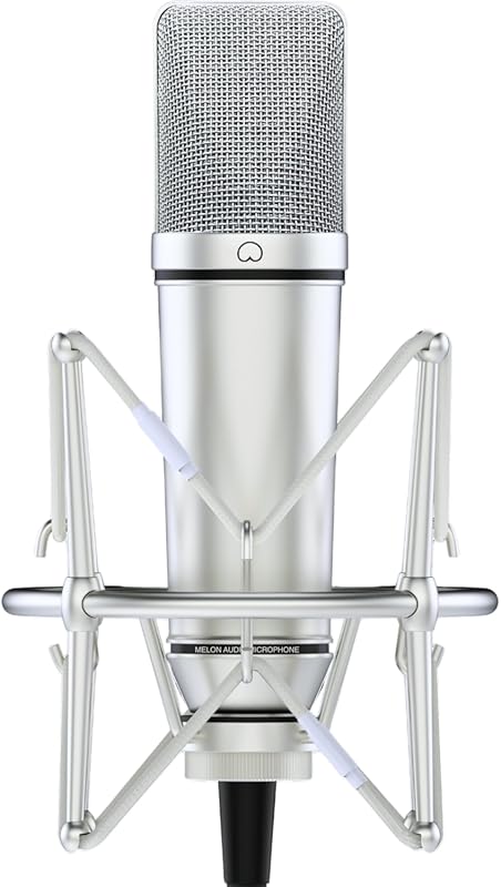 Melon Audio MA-87 Studio Mic: 26mm Gold Diaphragm, Foam Filter, Shock