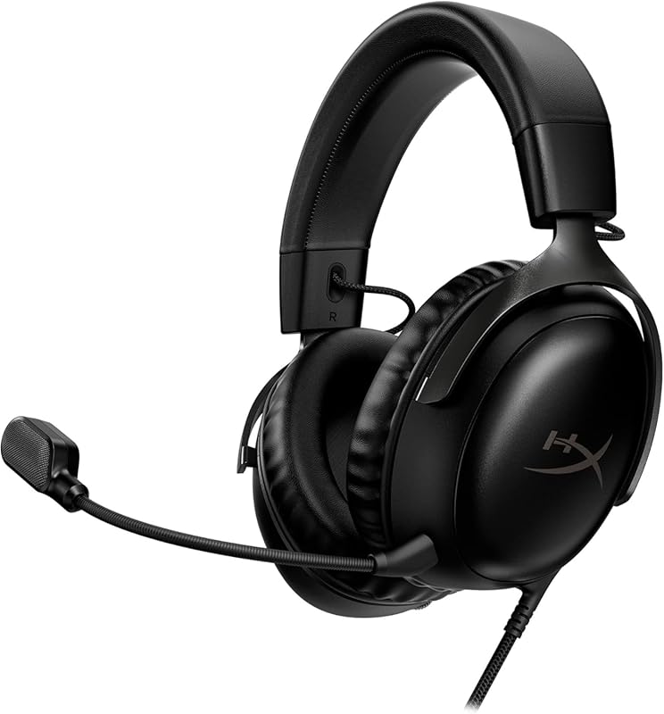 HyperX Cloud III Wired Gaming Headset with Angled 53mm Drivers, DTS Sp