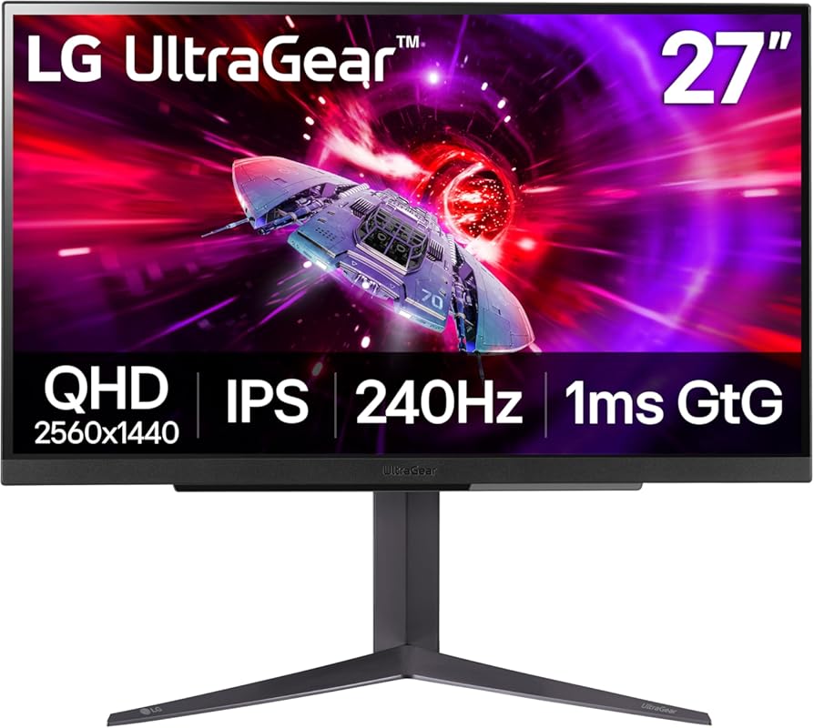 LG 27GR83Q-B 27-Inch Ultragear QHD 2560x1440 IPS Gaming Monitor 240Hz 