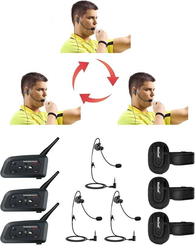 3-Person Arbitro Referee Headset System: Wireless Communication for Fo