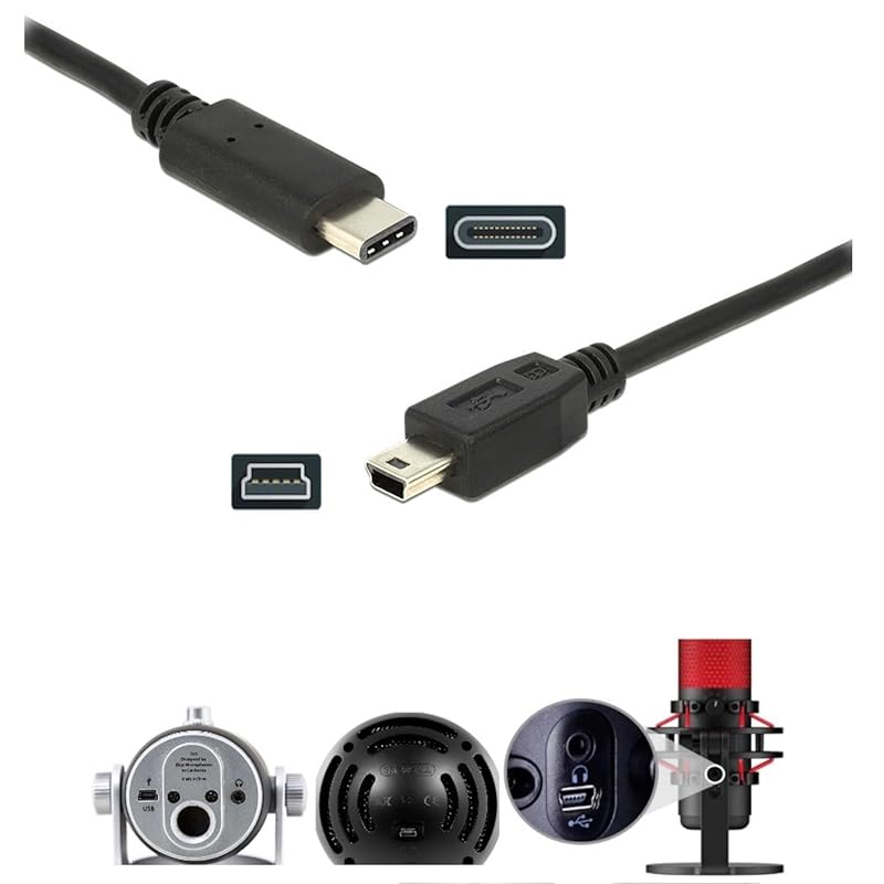 USB C Cable for Blue Yeti and Blue Snowball iCE Microphones, Compatibl