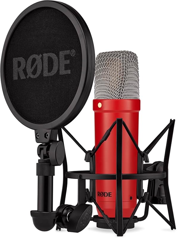 RØDE NT1 Signature Series Condenser Mic: Shock Mount, Pop Filter & XLR