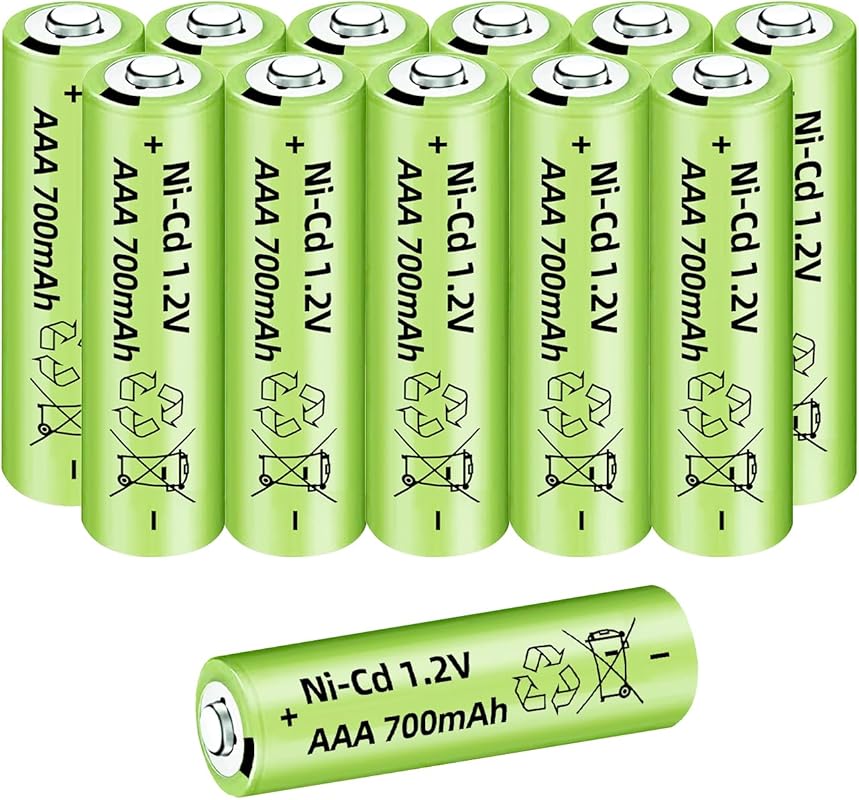 sea jump 12-Pack 1.2V 700mAh Ni-Cd AAA Rechargeable Batteries for Wire