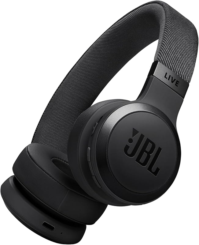 JBL Live 670NC Wireless On-Ear Headphones with Adaptive ANC, Smart Amb