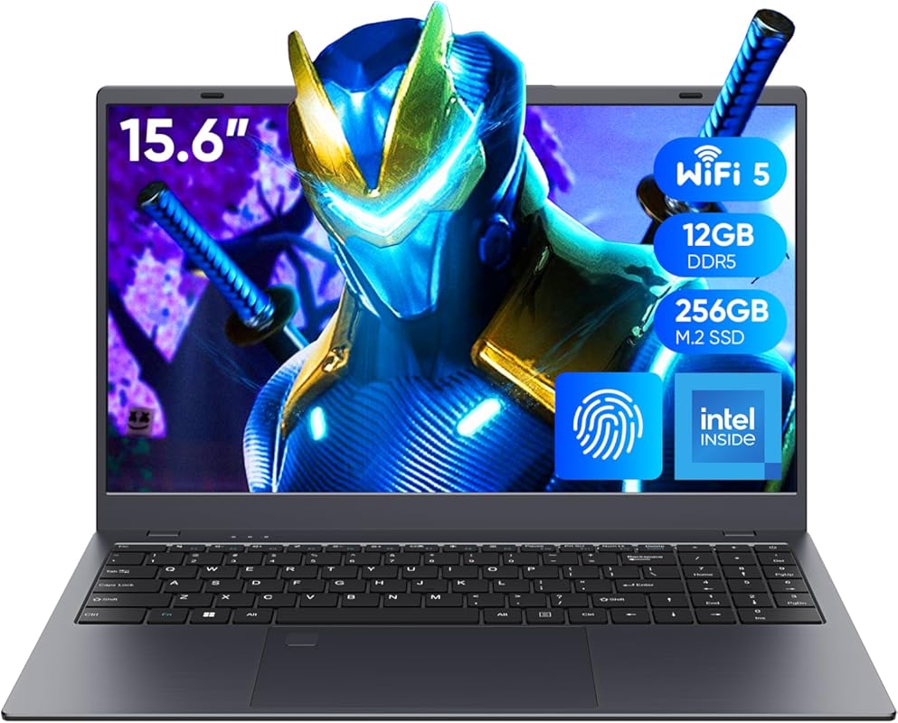 Coolby 15.6-inch Laptop Intel N95 Quad Core 12GB RAM 256GB SSD 1080p I